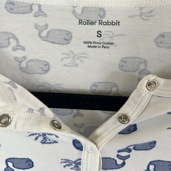 EUC Roller Rabbit Moby the Whale Pajama Top, S - Picture 3 of 4